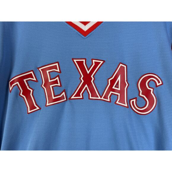 Texas Rangers MLB Majestic Coolbase Players Weekend Stitch Jersey Mens Large EUC - Picture 5 of 10